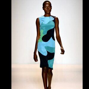 Lela Rose 100% Silk Sheath Dress 👗 as seen in Vogue 👀